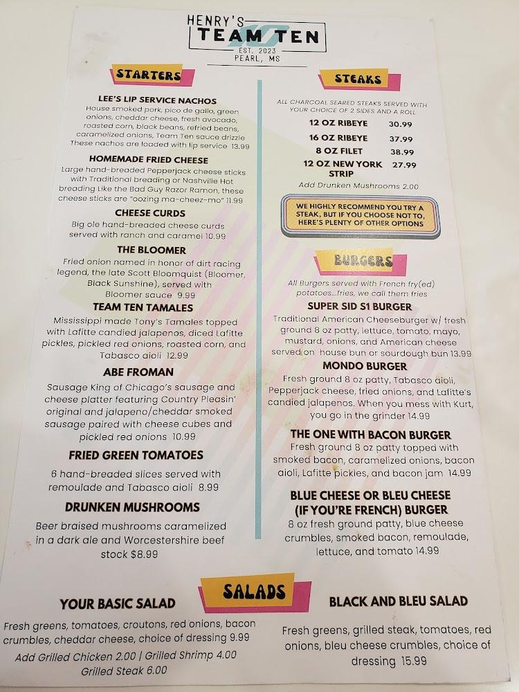 Team Ten Menu image 3